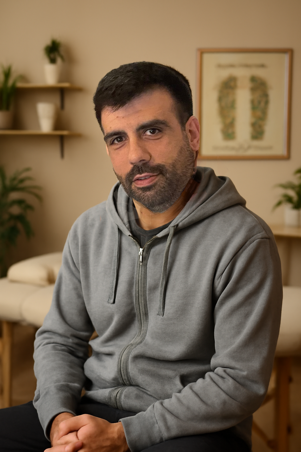 Επαγγελματίας ρεφλεξολόγος σε χέρια πελάτη